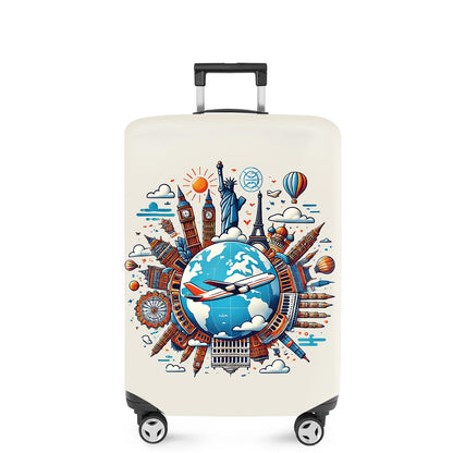 ANNA QUEEN Panda Family Luggage Cover, Cute Panda Design Suitcase Protector, Stretchable Washable Travel Sleeve for 28-30 Inch Luggage