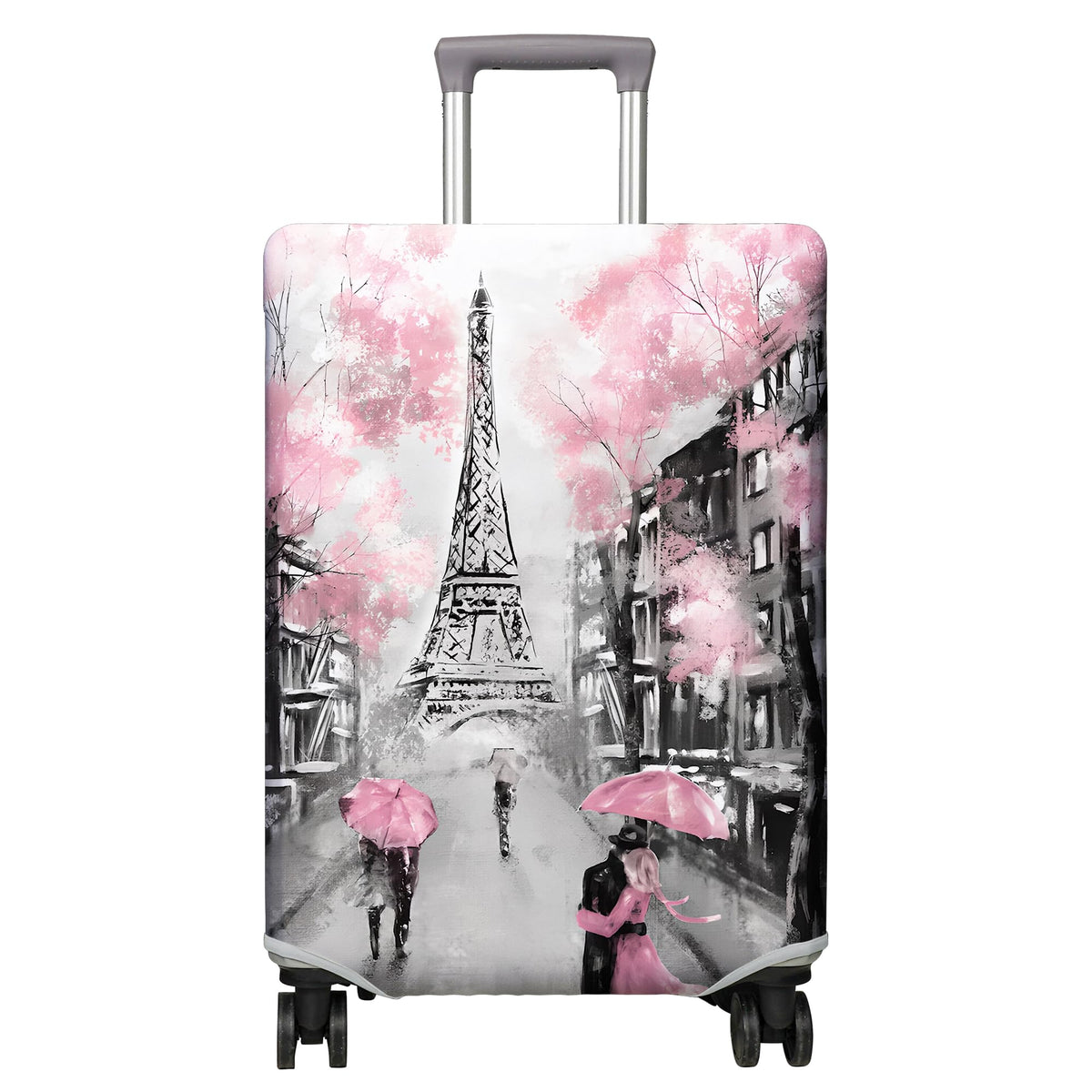 Travel Luggage Cover Suitcase Protector Fits 18-32 Inch Wheel Covers PatternedTravel Related Items Flower Luggage Protector Elastic M