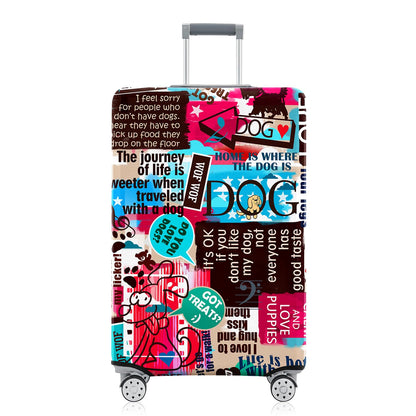 Fashion Accessory Travel Luggage Cover Fashion Girl Perfume and Lipstick and Heels Travel Suitcase Cover Anti-scratch Suitcase cover Fits 18-20 Inch