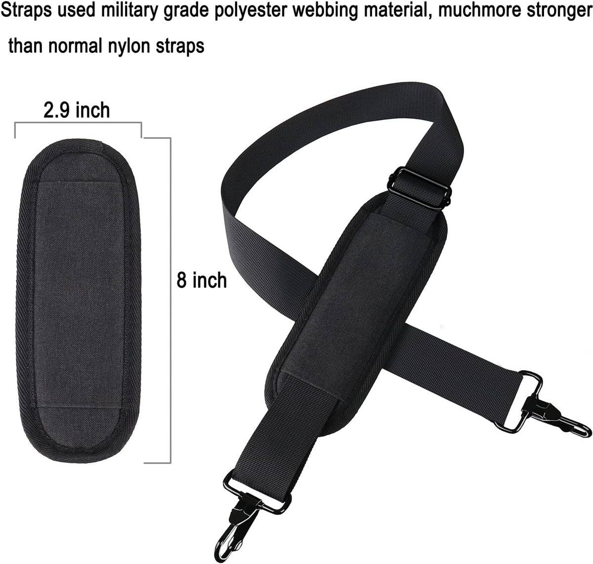 Shoulder Strap 56 Inch,Universal Adjustable Shoulder Belt Shoulder Strap
