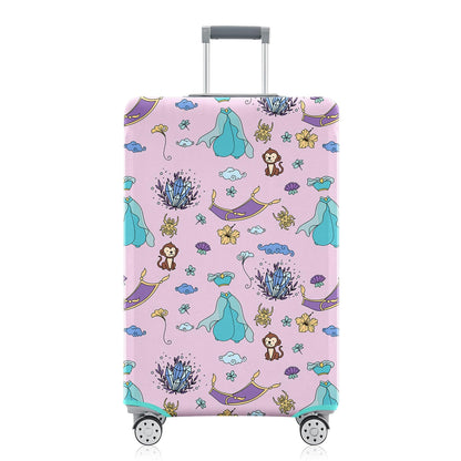 Fashion Accessory Travel Luggage Cover Fashion Girl Perfume and Lipstick and Heels Travel Suitcase Cover Anti-scratch Suitcase cover Fits 18-20 Inch