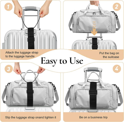 Luggage Connector Straps for Suitcases, Adjustable Add-a-Bag Belt 2 Pack