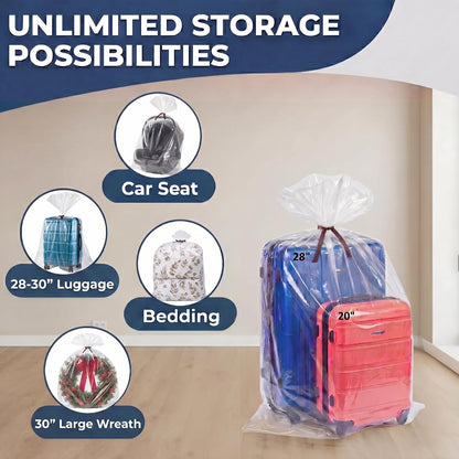 Wowfit Extra Large Storage Bags for Car Seat & Luggage, 40x60, 5 CT, 2 Mil