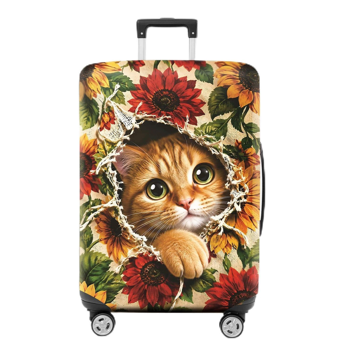 Colorful Geometric Luggage Cover, Abstract Suitcase Protector