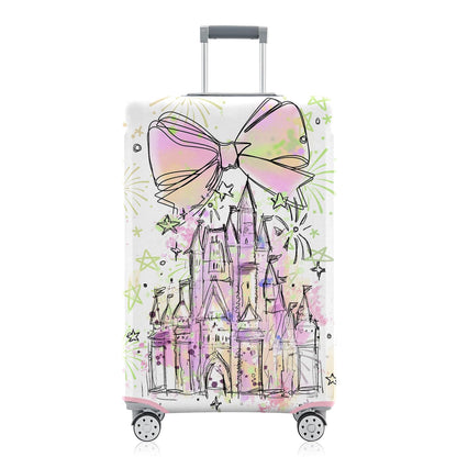 Fashion Accessory Travel Luggage Cover Fashion Girl Perfume and Lipstick and Heels Travel Suitcase Cover Anti-scratch Suitcase cover Fits 18-20 Inch