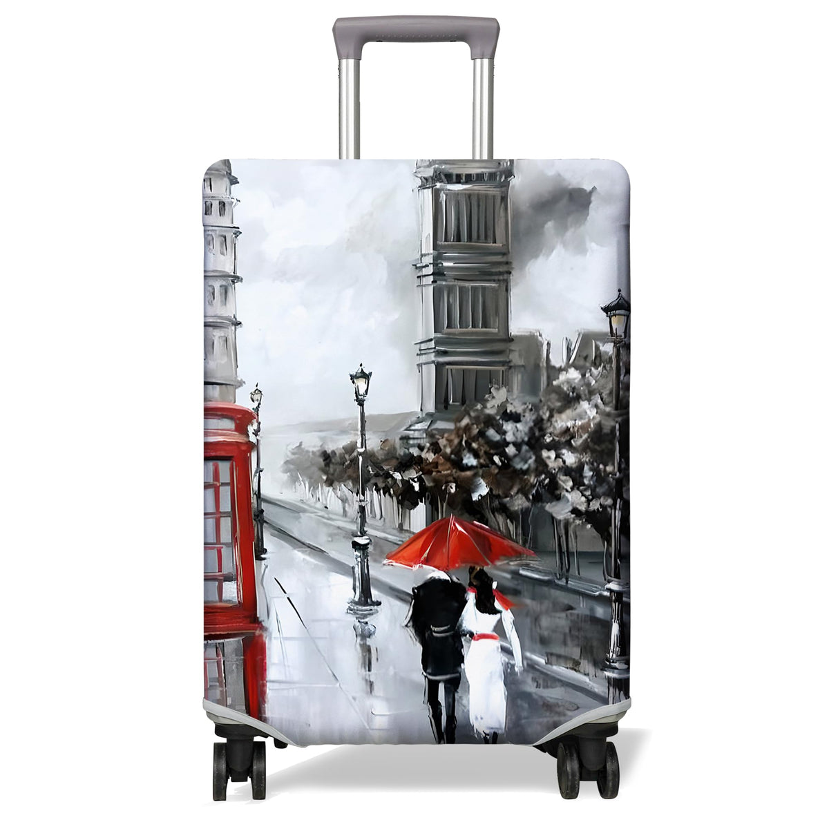 Travel Luggage Cover Suitcase Protector Fits 18-32 Inch Wheel Covers PatternedTravel Related Items Flower Luggage Protector Elastic M