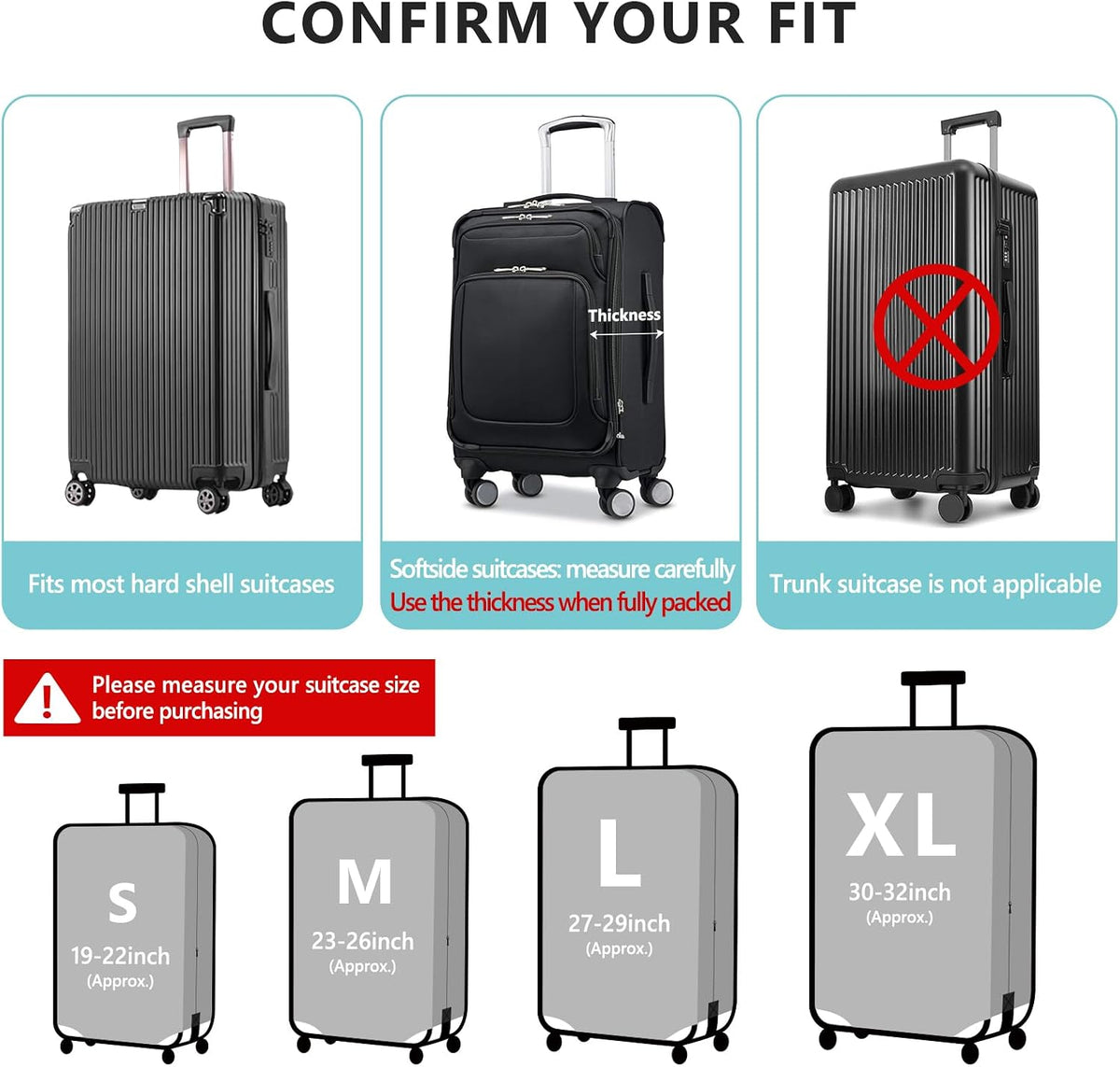 Travelkin Suitcase Covers For Luggage Tsa Approved Luggage Covers Protector