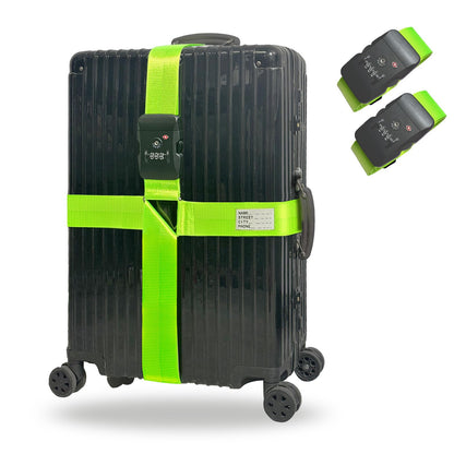 Luggage Straps TSA Approved with Lock,Suitcase Straps with Tags Purple1Pack