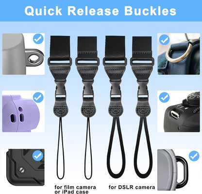 TIMISM Shoulder Strap with Pad, 2 Sets of Quick Release Buckles, Black