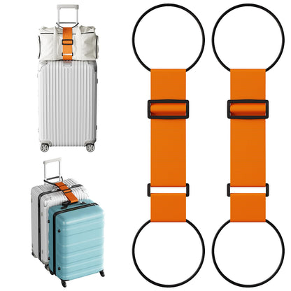 2 Pcs Luggage Connector Straps Bungee for Carry on Bag & Multiple Suitcases