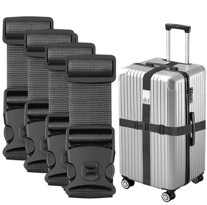BILIONE Luggage Straps for Suitcases, Adjustable Lockable Suitcase Straps