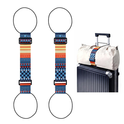 2 Pack Multi Use Strong Adjustable Luggage Connector Straps for Suitcases
