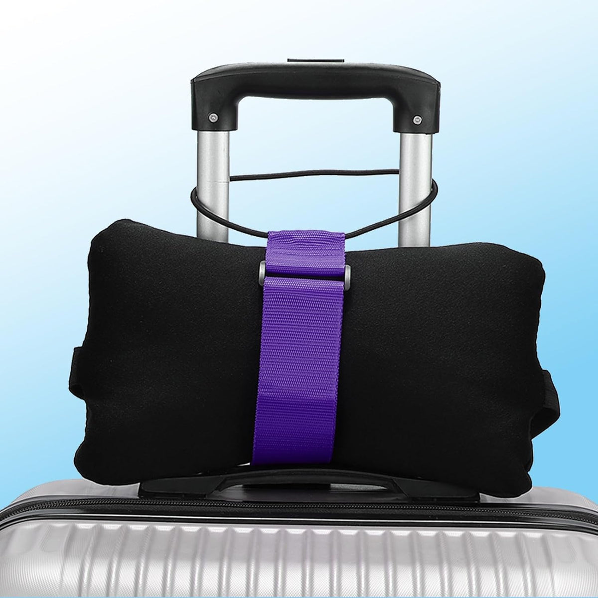 PATIKIL Luggage Straps Bag Bungee, 2 Pcs Suitcase Straps Adjustable Belt for Add a Bag Easy to Travel Elastic Strap Belt Handle Handbag Backpack, Purple