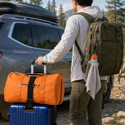 4 Pack Adjustable Luggage Straps for Suitcases with Bottle Strap