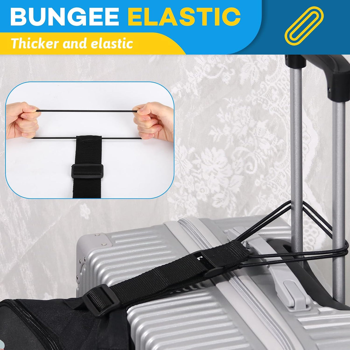 6 Pack Adjustable Multi Use Luggage Connector Straps for Suitcases