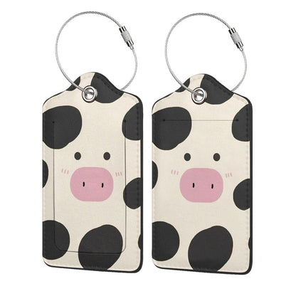 2 Pack Luggage Tags Travel American Flag Eagle PU Cute Leather Luggage Tag Name ID Labels with Privacy Cover Suitcases Women Men Girls Boys Fun Laggage Tags (American Eagle Flag)