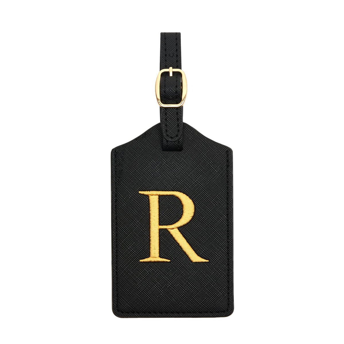 Luggage Tag PU Leather for Suitcase Baggage Handbag Travel Bag Label Suitcase Tag Label Tag w. Name Card & Privacy Cover (B)