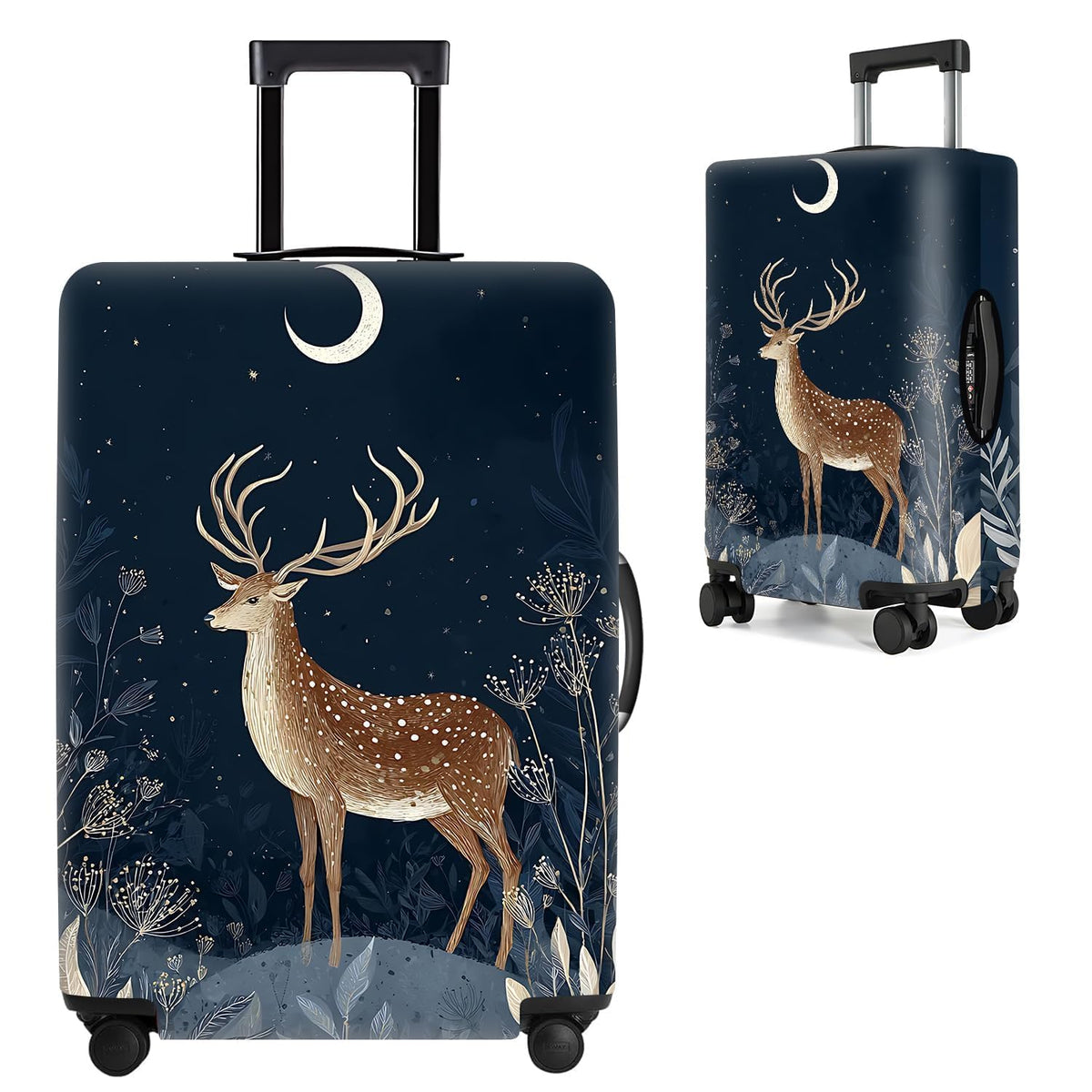 Cute Panda Luggage Cover – Bamboo Climbing Panda Suitcase Protector, Stretchable & Waterproof Travel Luggage Sleeve,M