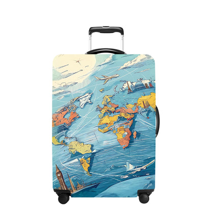 Tree Luggage Cover Washable Suitcase Cover Protector Fit 24-26 Inch Luggage Durable Travel Bag Cover with Zipper Closure M