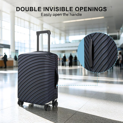 Explore Land Elastic Luggage Cover Suitcase Protector (Gray Wave, XL)