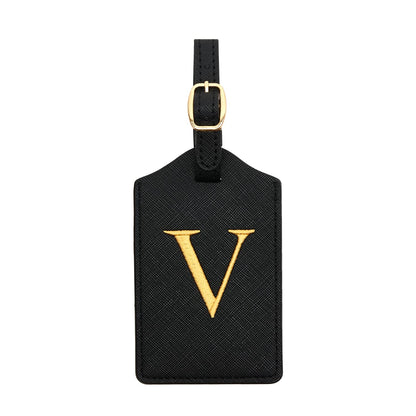 Luggage Tag PU Leather for Suitcase Baggage Handbag Travel Bag Label Suitcase Tag Label Tag w. Name Card & Privacy Cover (B)