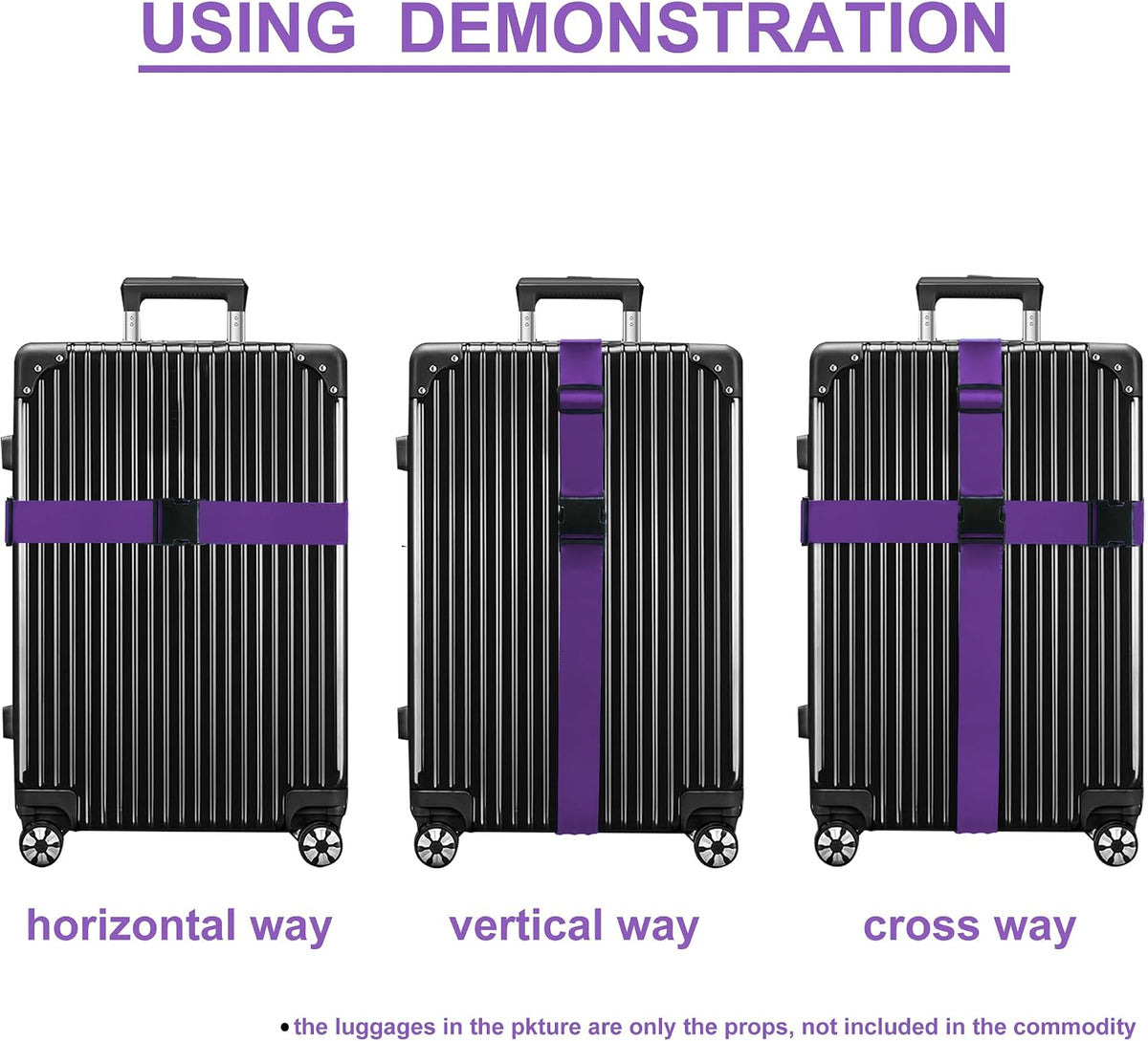 Chelmon Luggage Straps for Suitcases TSA Approved Travel Essentials 4 Pack