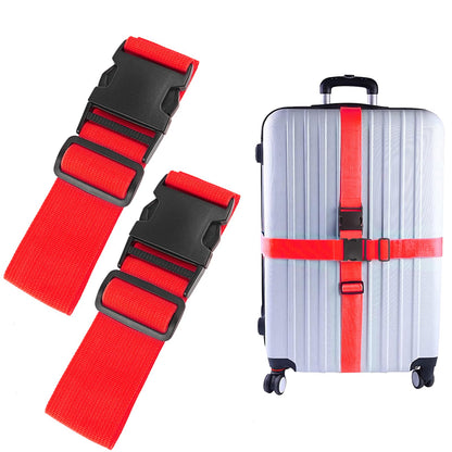 80In Luggage Straps for Suitcase Travel Belt Accessories, 2 Pack Light Blue