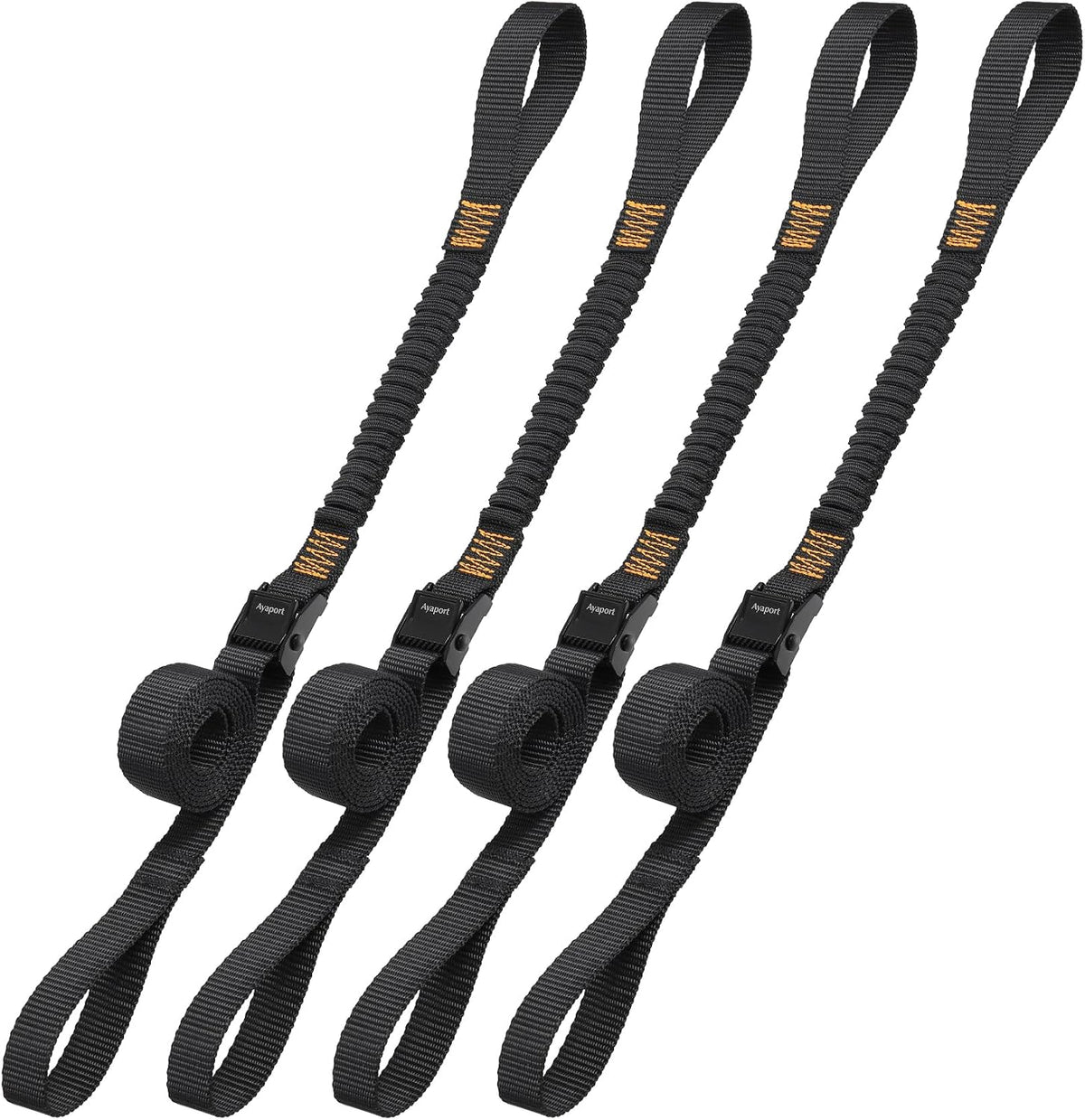 Ayaport Motorcycle Luggage Straps Stretch Adjustable Straps with Clips for Securing (4)