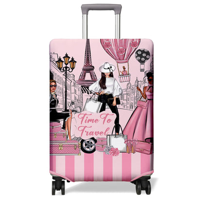 Travel Luggage Cover Suitcase Protector Fits 18-32 Inch Wheel Covers PatternedTravel Related Items Flower Luggage Protector Elastic M