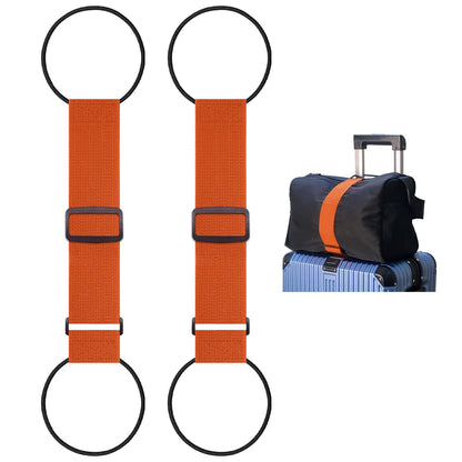 2 Pack Multi Use Strong Adjustable Luggage Connector Straps for Suitcases
