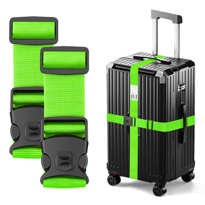 BILIONE Luggage Straps for Suitcases, Adjustable Lockable Suitcase Straps
