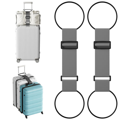 2 Pcs Luggage Connector Straps Bungee for Carry on Bag & Multiple Suitcases