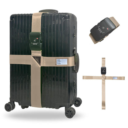 Luggage Straps TSA Approved with Lock,Suitcase Straps with Tags Purple1Pack