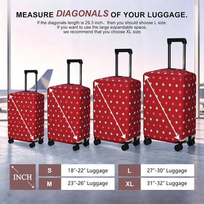 Explore Land Elastic Luggage Cover Suitcase Protector (Red Waltz, S)