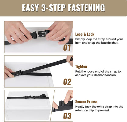 1”x 48”Utility Straps with Buckle Quick Release Buckle Straps with Clip