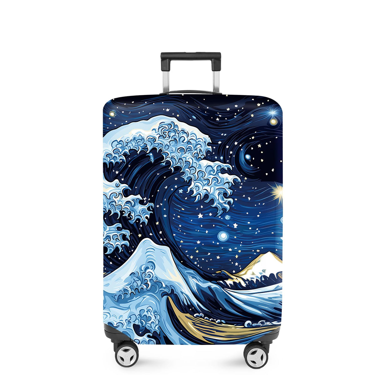 ANNA QUEEN Panda Family Luggage Cover, Cute Panda Design Suitcase Protector, Stretchable Washable Travel Sleeve for 28-30 Inch Luggage