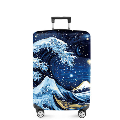 ANNA QUEEN Panda Family Luggage Cover, Cute Panda Design Suitcase Protector, Stretchable Washable Travel Sleeve for 28-30 Inch Luggage