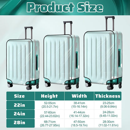 Dimeho 3 Pcs Clear Luggage Cover Protector Suitcase Protector 20" Covers