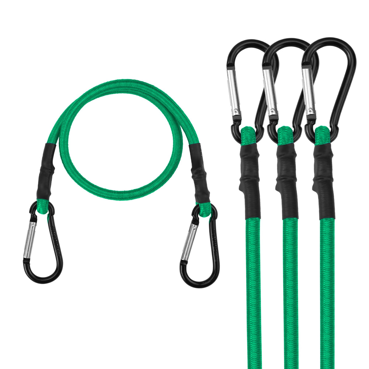 WORKPRO 24" Bungee Cords with Hooks, 4 Pack Heavy Duty Outdoor Bungee Strap