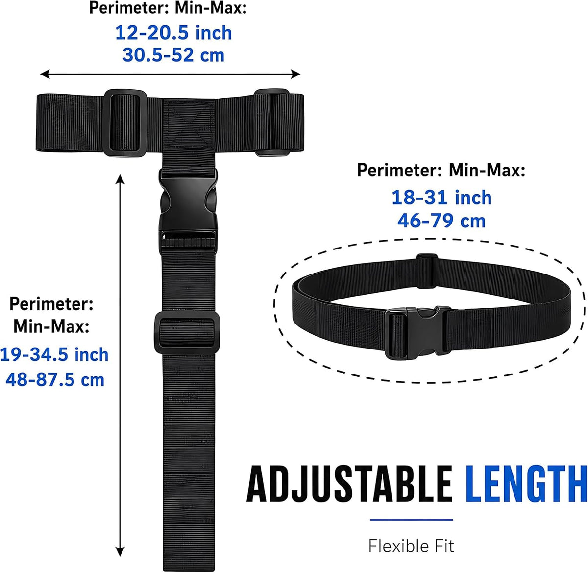 2 Pack Luggage Straps for Suitcases, Luggage Straps with Buckle Belt