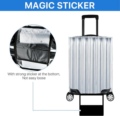 4 Pieces Clear Luggage Cover for Suitcase, Waterproof PVC Luggage Cover Protector, Anti-scratch Suitcase Protective Cover for Travel (20", 22", 24", 28")