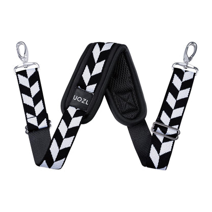 59 Inch Shoulder Straps, Soft with Ultra-Thick Fixed Shoulder Pad, Two Way Independently Adjustable Buckle Replacement Straps for Laptop Bag Messenger Bag Tool Bag Luggage,Black