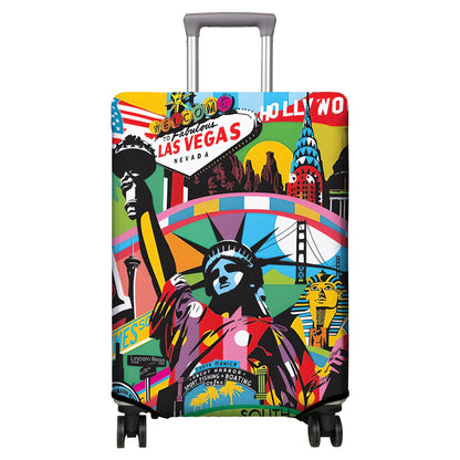 Travel Luggage Cover Suitcase Protector Fits 18-32 Inch Wheel Covers PatternedTravel Related Items Flower Luggage Protector Elastic M
