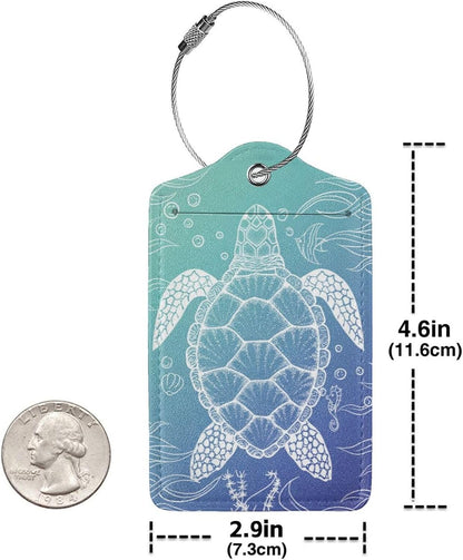Ocean Sea Turtle Luggage Cover Washable Suitcase Protector, Turtle Theme Party Luggage Tag Travel Birthday Gifts For Men Women (XL 29-32 Inch Luggage)