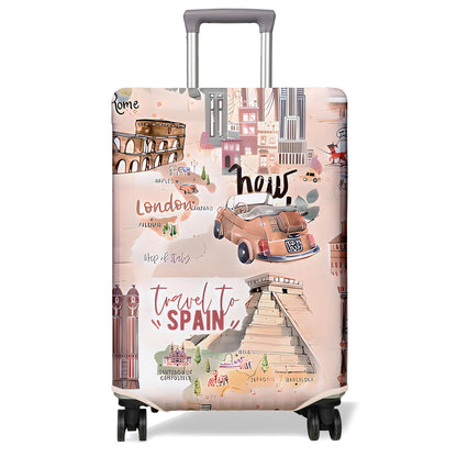 Travel Luggage Cover Suitcase Protector Fits 18-32 Inch Wheel Covers PatternedTravel Related Items Flower Luggage Protector Elastic M