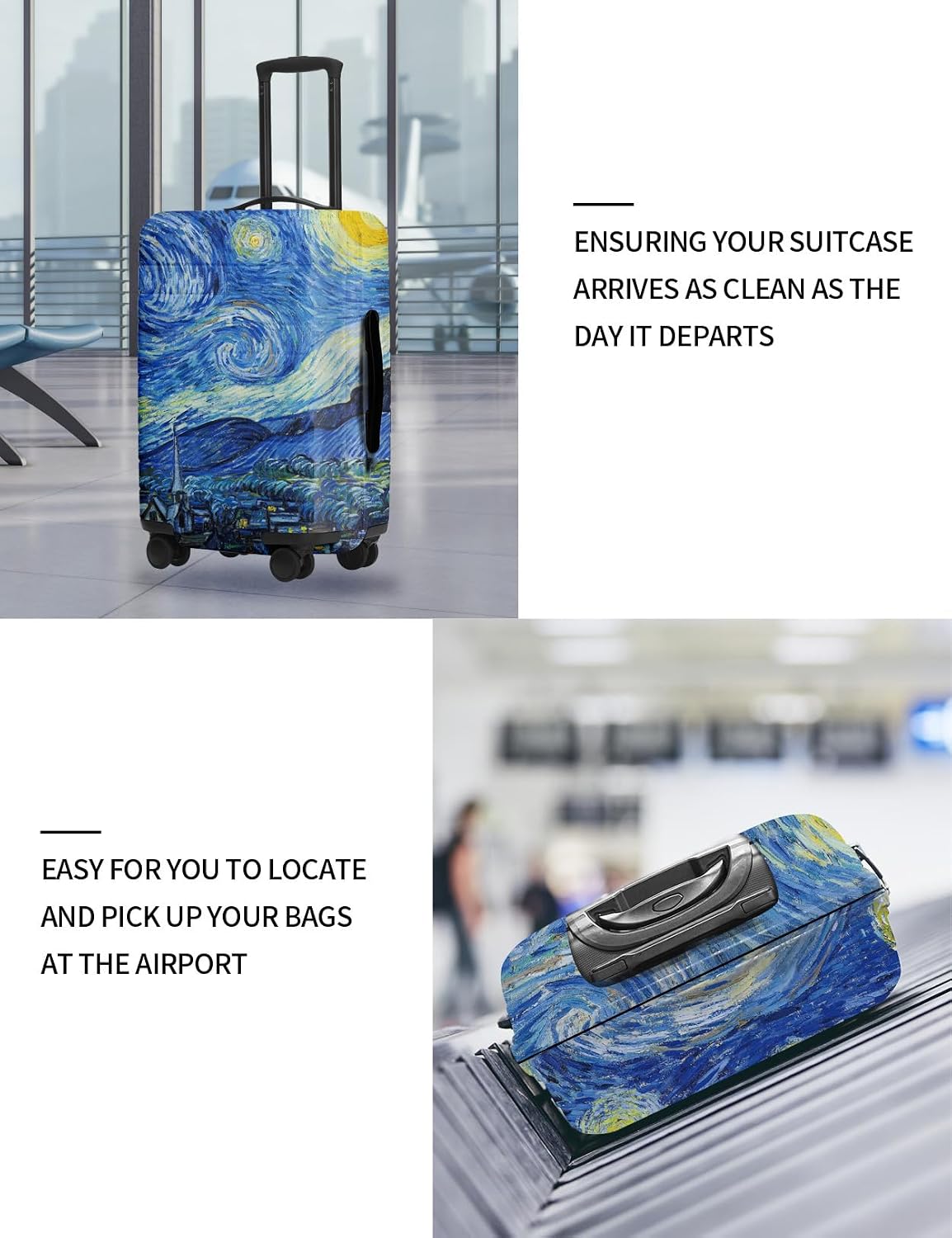 Luggage Covers For Suitcase TSA Approved, Fits 18-32 Inch