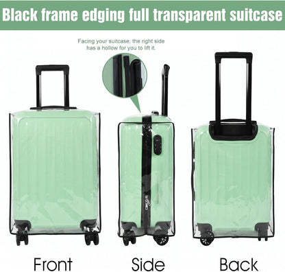7 Pcs Clear Luggage Cover for Suitcase, Waterproof PVC Suitcase Covers for Luggage, Anti-Scratch Travel Protector Set for 18" to 30" Suitcases, Transparent Design