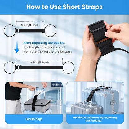 Adjustable Luggage Straps for Suitcases