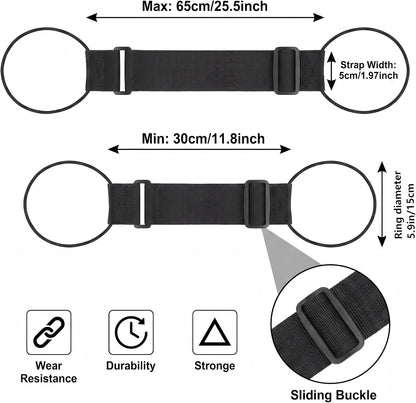 2 Pack Multi Use Strong Adjustable Luggage Connector Straps for Suitcases