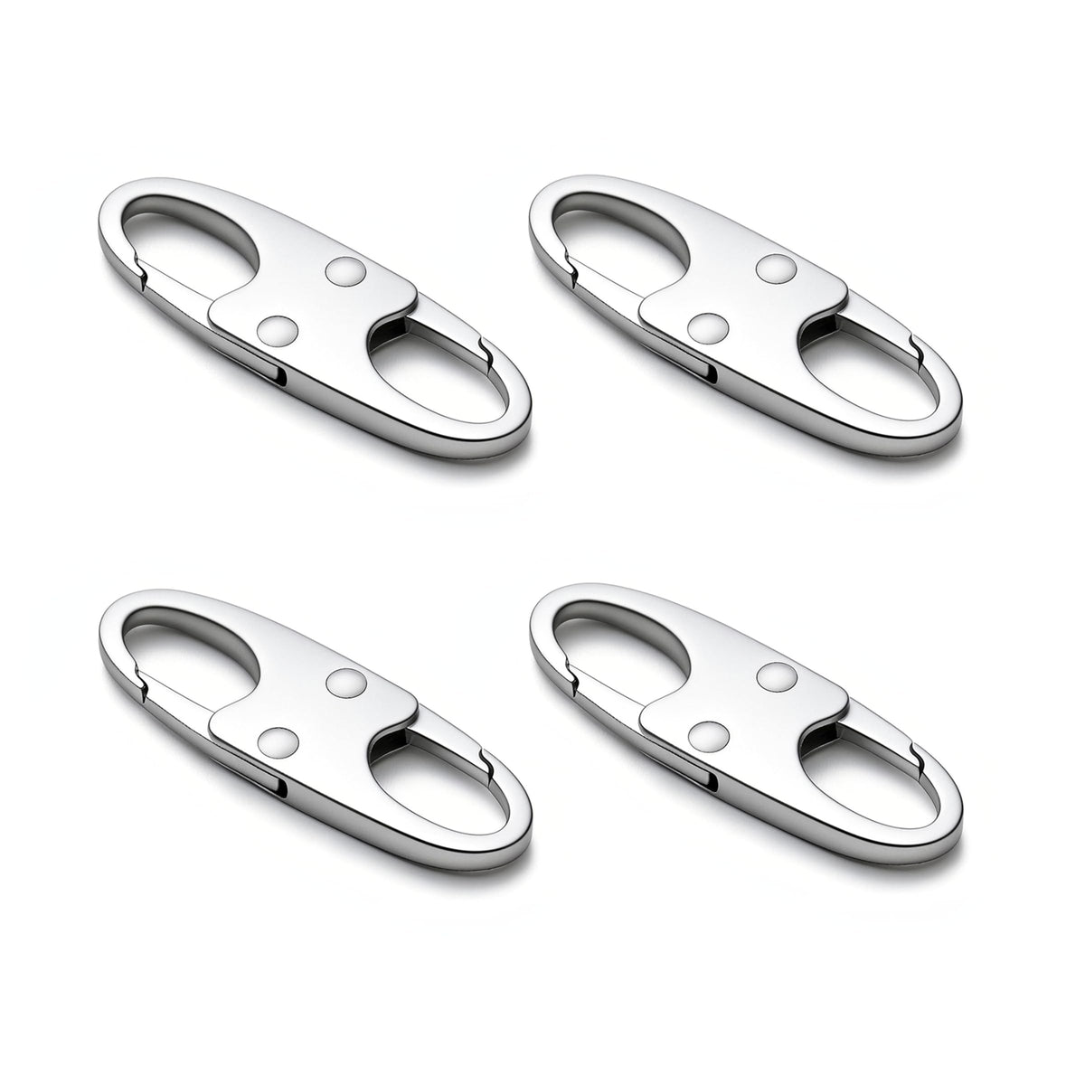 zelin Anti Theft Zipper Clips, Travel Essentials, Carabiner, 4Pcs Grey